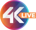 4K IPTV Logo White displayed on dark background for premium brand identity